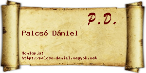 Palcsó Dániel névjegykártya